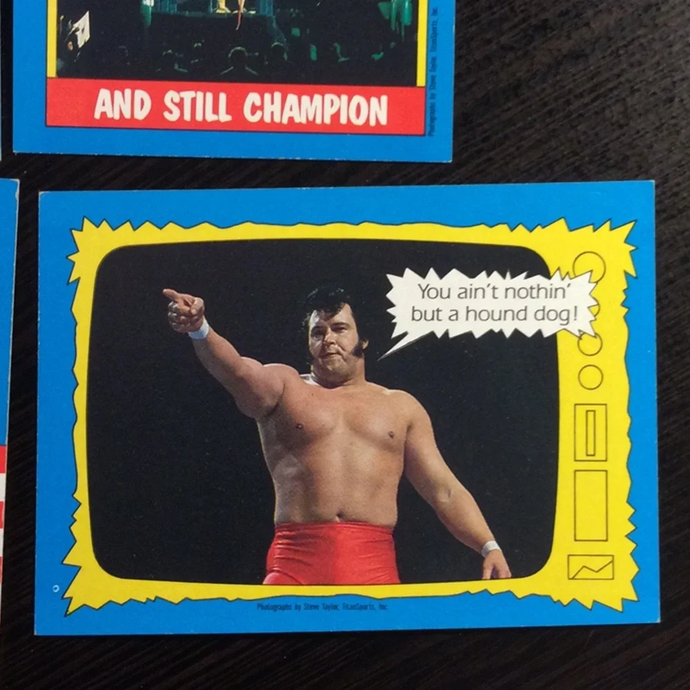 1987 WWF Wrestling Topps (10) cards Andre the Giant Hulk Hogan The Challenge - Picture 4 of 12